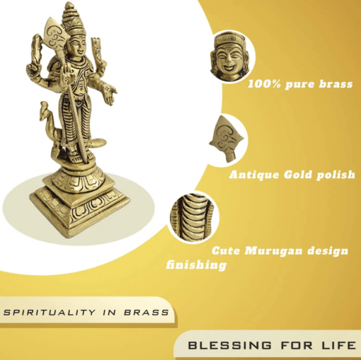Brass Murugan Silai - Image 2
